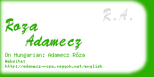 roza adamecz business card