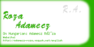 roza adamecz business card